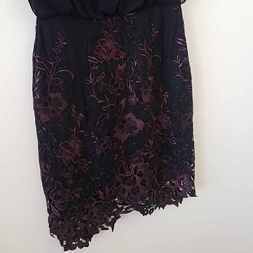 Calvin Klein black/maroon floral dress